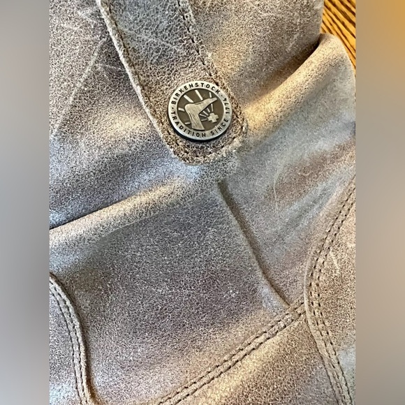 Birkenstock Womens Size 6 EU 37 Ankle Bootie Boots Sarnia Taupe Leather Side Zip - Picture 6 of 8